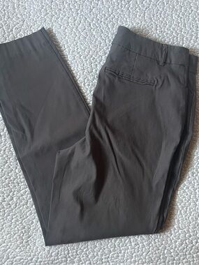 Nine West Women's Charcoal Gray Straight Leg Trousers